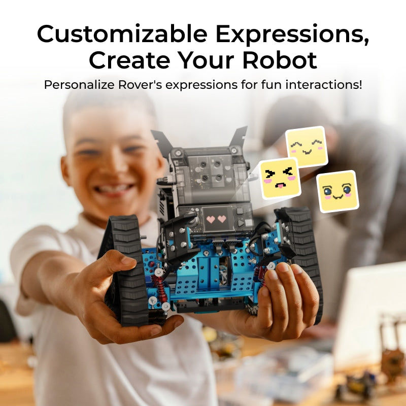 Makeblock mBot2 Rover コーディング学習ロボット / Makeblock mBot2 Rover Robotics Kit: Kid's Interactive Emo Robot for Coding Learning and Outdoor Play 商品画像