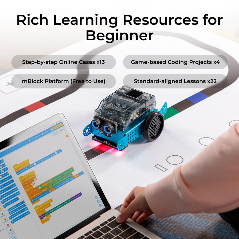 Makeblock mBot2 Rover コーディング学習ロボット / Makeblock mBot2 Rover Robotics Kit: Kid's Interactive Emo Robot for Coding Learning and Outdoor Play 商品画像