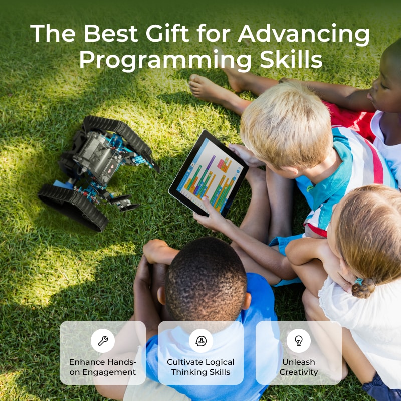 Makeblock mBot2 Rover コーディング学習ロボット / Makeblock mBot2 Rover Robotics Kit: Kid's Interactive Emo Robot for Coding Learning and Outdoor Play 商品画像