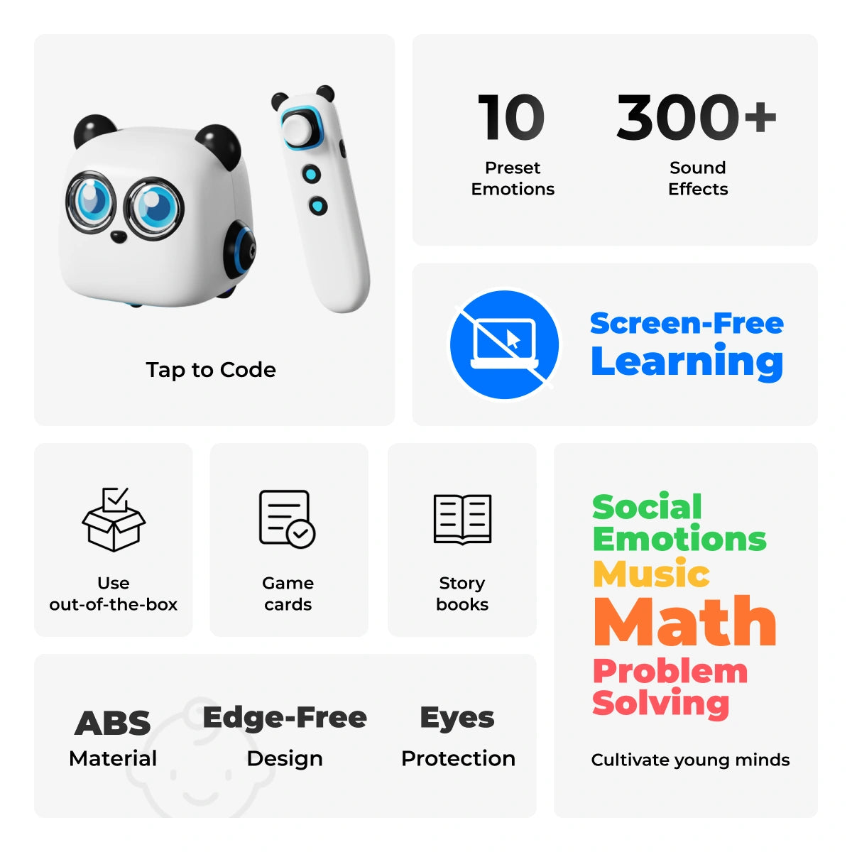 Makeblock mTiny 幼児向けスマートロボット / Makeblock mTiny: Smart Panda Robot for Preschoolers to Learn Coding, Music, Math, and Language. 商品画像