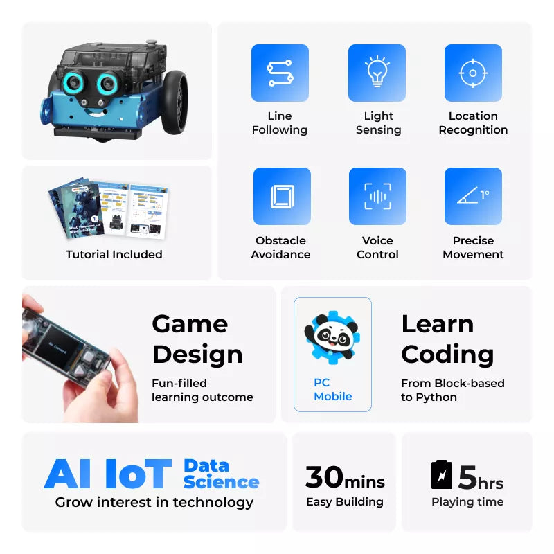 Makeblock mBot2 AI学習対応STEMコーディングロボット / Makeblock mBot2: STEM Education Coding Robot Kit for AI Learning 商品画像