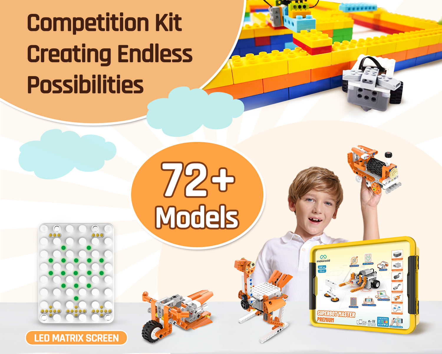 Superbot Master Premium 学校・教育機関向け競技用ブロックキット / Superbot Master Premium, Advanced Building Block Toy Competition Kit for Educational Development, for Schools and Institutions 商品画像