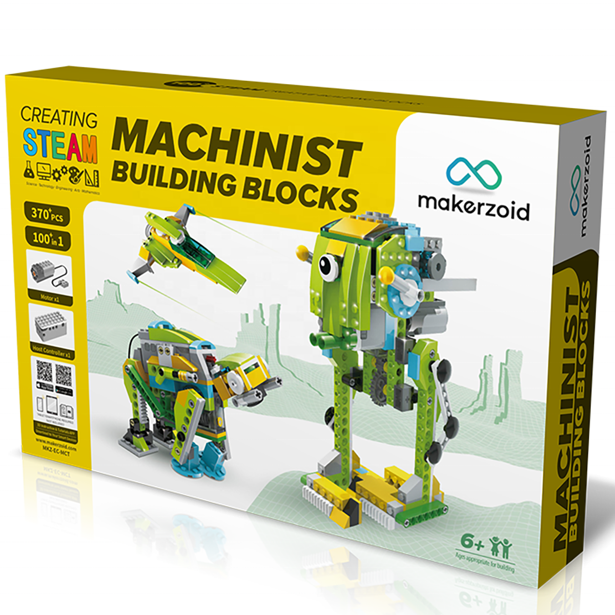 Makerzoid Machinist 100-in-1 STEM学習ブロックキット / Makerzoid Machinist 100-in-1  STEM Educational Learning Kit, Electronic Toys Building Blocks Toy for Kids