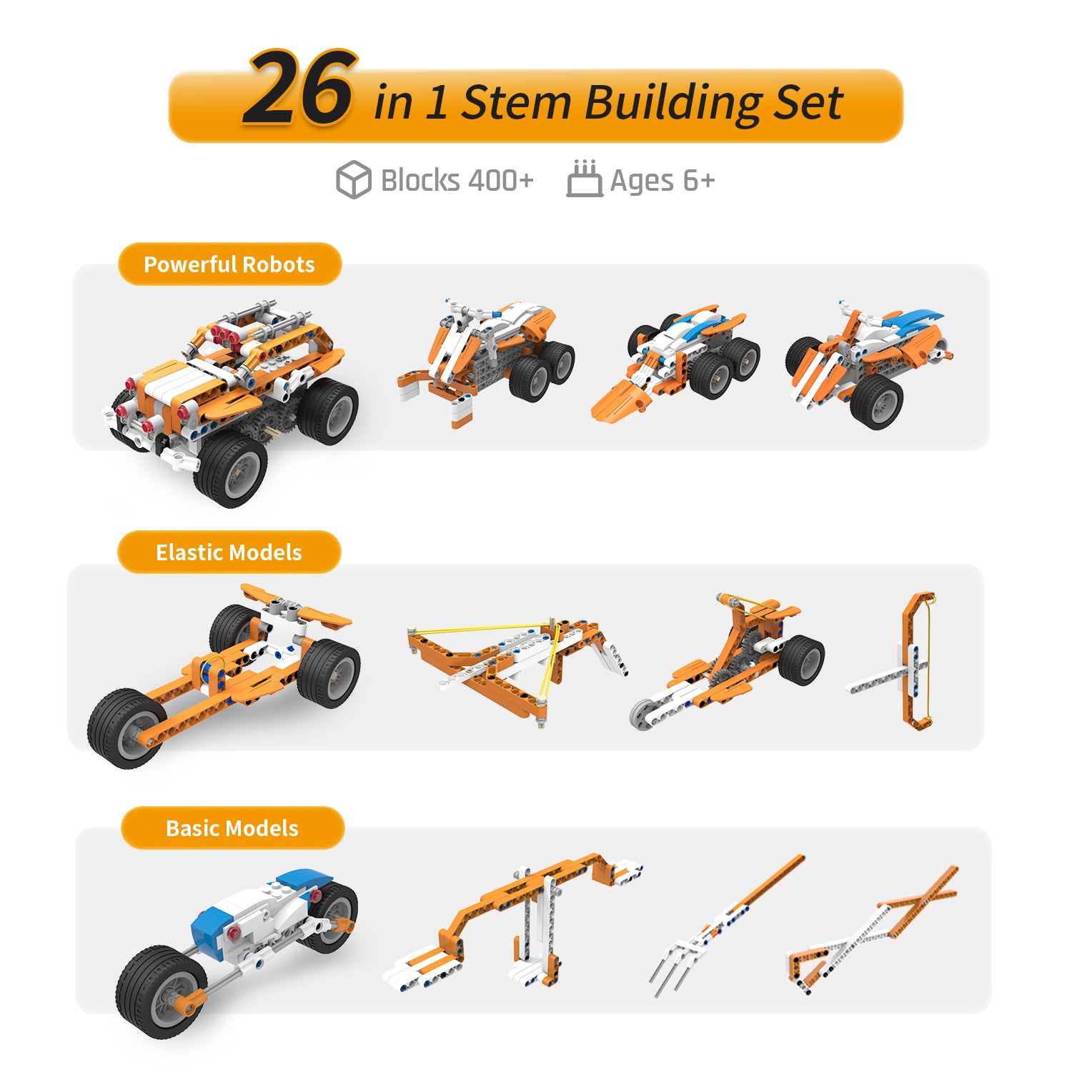 Makerzoid SUPERBOT 26-in-1 プログラミングロボットキット / Makerzoid SUPERBOT 26-in-1 Coding Robot Kit STEM Programmable APP-Enabled Building Robot Toys Learning Kit for Kids 商品画像