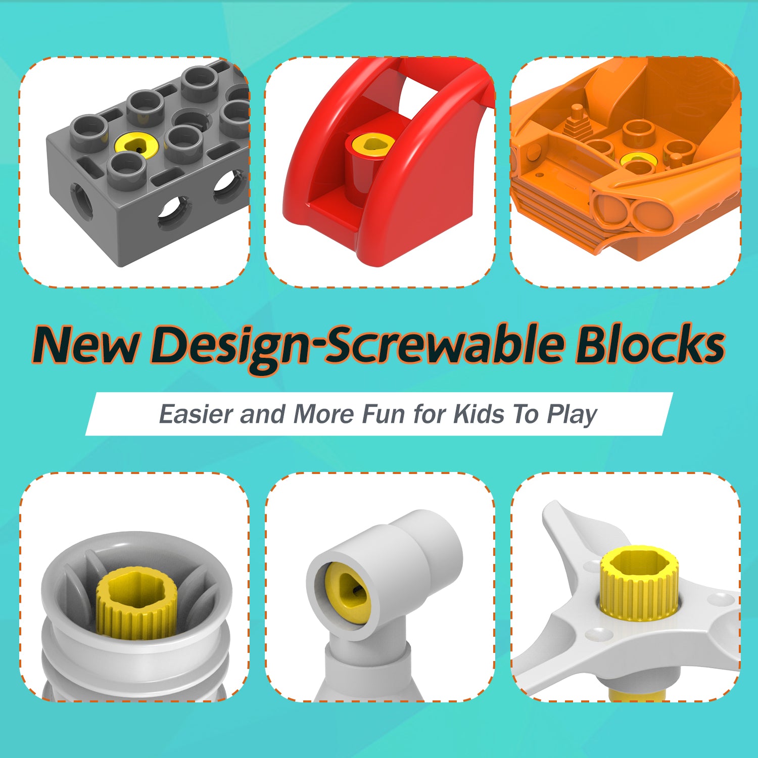 Makerzoid Screwable Big Building Blocks 40-in-1 機械工学ブロック / Makerzoid Screwable Big Building Blocks 40 in 1 - Mechanical Engineering Team for Kids 3+ years old, Educational Toy for Boys and Girls 商品画像