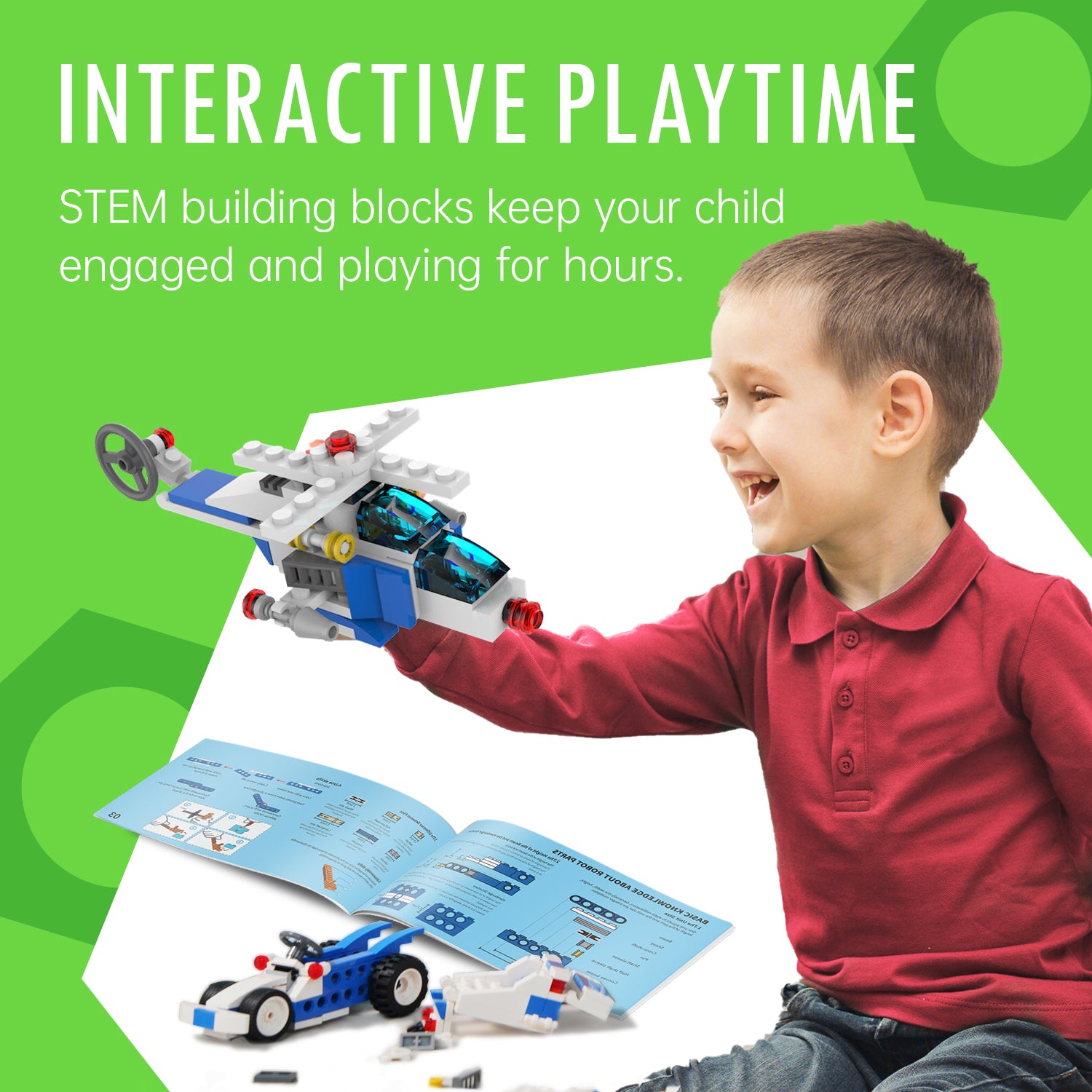 Makerzoid 30-in-1 STEAMブロックセット / Makerzoid 30 in 1 STEAM Building Blocks Set for Kids 6+ Years Old, Educational Gift DIY Fun Learning Bricks Kids Toy 商品画像