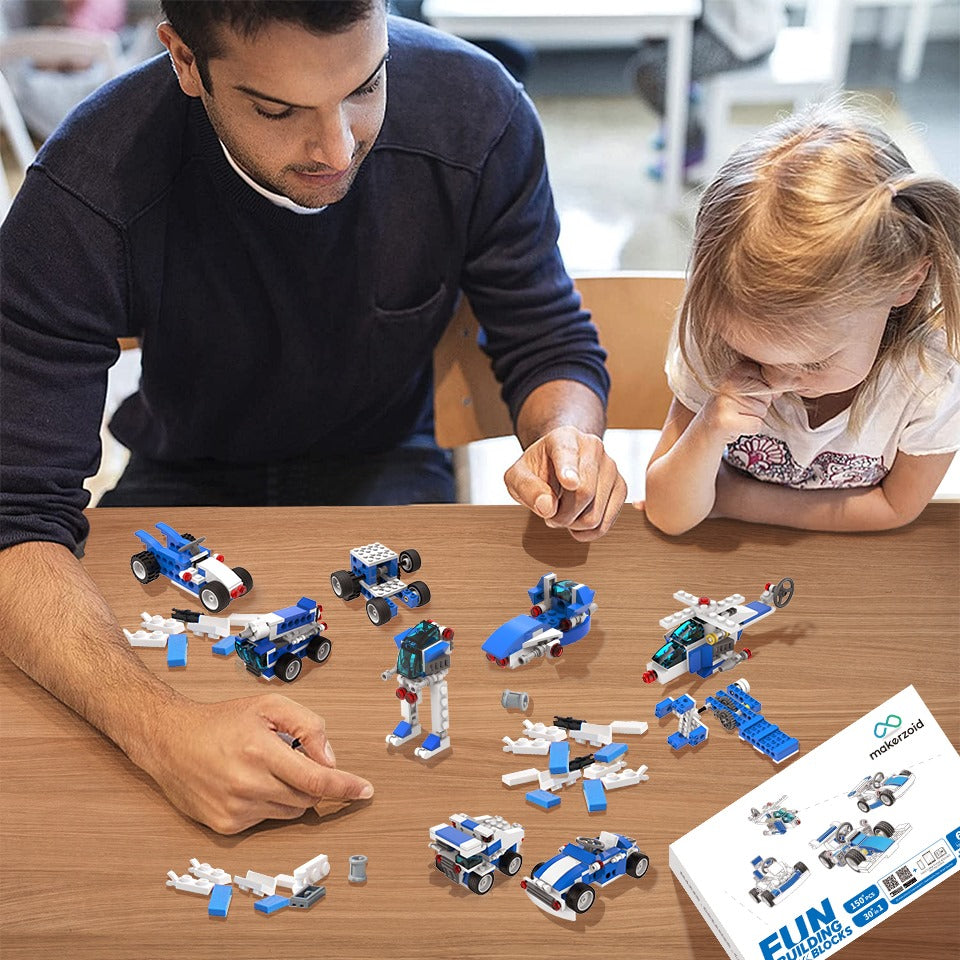Makerzoid 30-in-1 STEAMブロックセット / Makerzoid 30 in 1 STEAM Building Blocks Set for Kids 6+ Years Old, Educational Gift DIY Fun Learning Bricks Kids Toy 商品画像