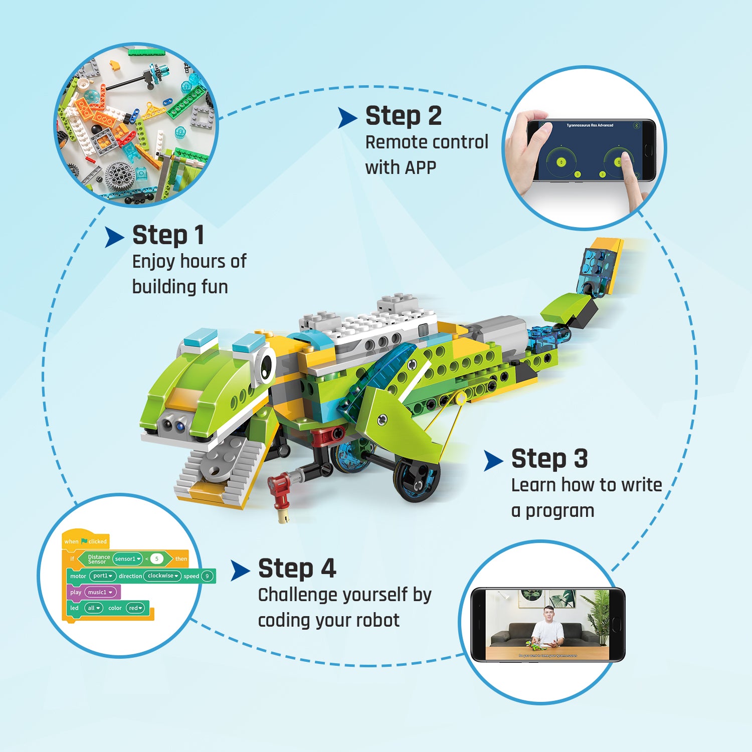 Makerzoid Robot Master Premium 200-in-1 コーディングロボットキット / Makerzoid Programmable Toys Robot Master, 200-in-1 Coding Robot Kit, STEM Robotics Kit Learning Kit for Kids 商品画像