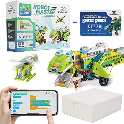 Makerzoid Robot Master Standard 100-in-1 プログラミングブロック / Makerzoid STEAM Programming Building Blocks Robot Master (Standard), 100 in 1 Coding Educational Toy Set for Boys and Girls 6+